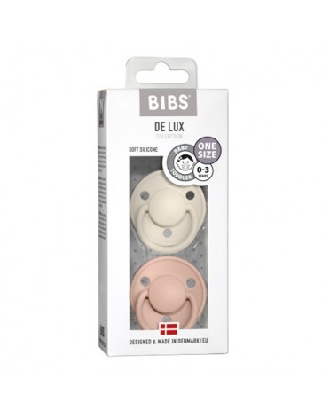 BIBS De Lux - 2er Pack,  One size (0-36 Mon.), Rund - Silikon