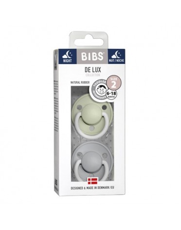 BIBS De Lux - 2er Pack,  Gr. 2 (Ab 6 Mon.), Rund - Latex