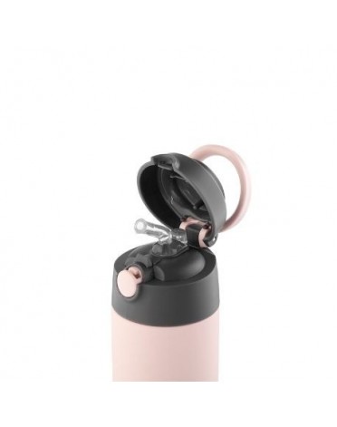 Aya&Ida,  Kids Straw Bottle, Trinkflasche mit Strohhalm, 350 ml, Soft Rose