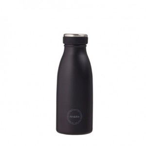 Aya&Ida,  Drinking Bottle, Trinkflasche mit Deckel, 350 ml, Matte Black