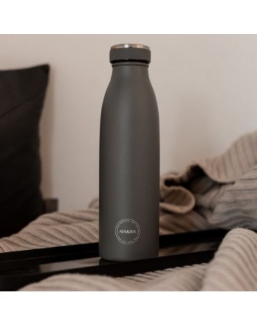 Aya&Ida,  Drinking Bottle, Trinkflasche mit Deckel, 500 ml,  Dark Grey
