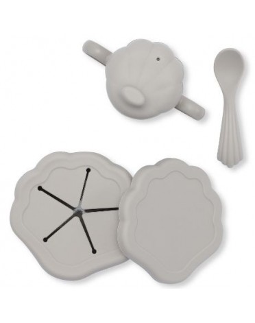 Konges Sløjd, Clam Set, 3-teiliges Geschirrset, Warm Grey
