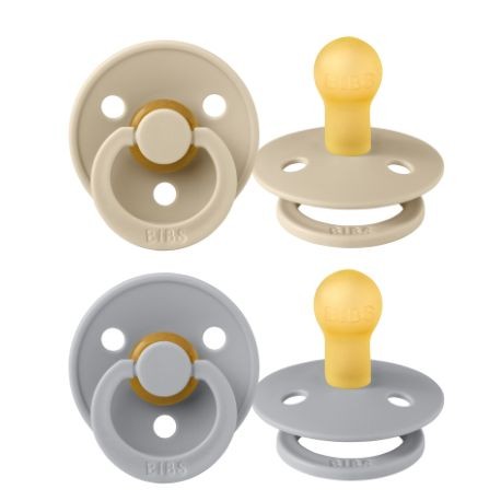 BIBS Colour - 2er Pack,  Gr. 1 (0-6 Mon.), Rund - Latex
