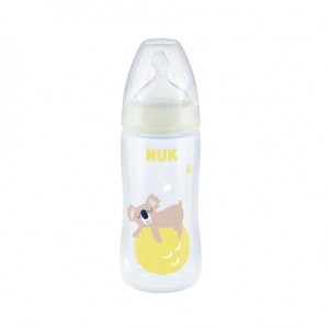 NUK  First Choice Night, Babyflasche, Transparent/Gelb, 6-18 Mon.