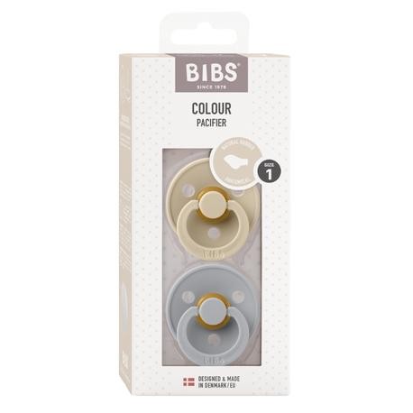 BIBS Colour 2er Pack,  Gr. 1 (0-6 Mon.), Anatomisk - Latex
