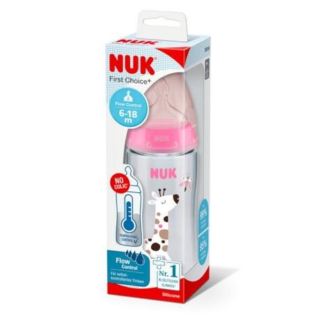 NUK  First Choice, Babyflasche, Blau, 6-18 Mon.