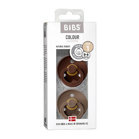 BIBS Colour - 2er Pack,  Gr. 1 (0-6 Mon.), Rund - Latex