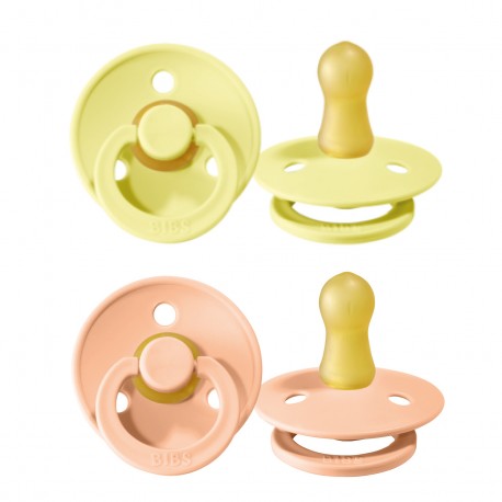 BIBS Colour - 2er Pack,  Gr. 1 (0-6 Mon.), Rund - Latex