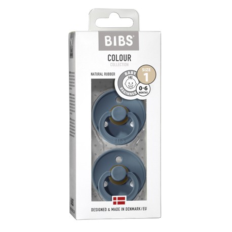 BIBS Colour - 2er Pack,  Gr. 1 (0-6 Mon.), Rund - Latex