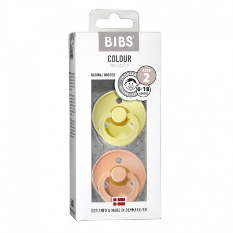 BIBS Colour - 2er Pack, Gr. 2 (6+ Mon.), Rund - Latex