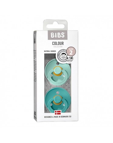 BIBS Colour - 2er Pack, Gr. 2 (6+ Mon.), Rund - Latex