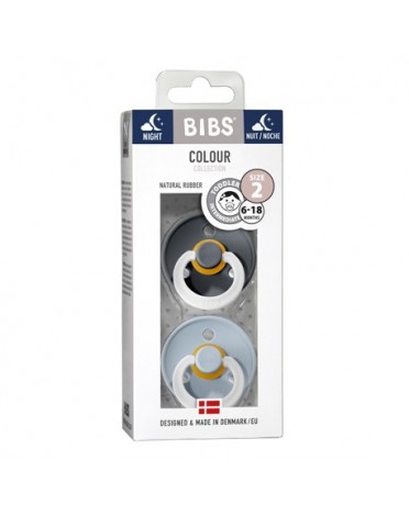 BIBS Colour - 2er Pack, Gr. 2 (6+ Mon.), Rund - Latex