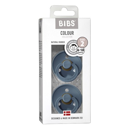 BIBS Colour - 2er Pack, Gr. 2 (6+ Mon.), Rund - Latex