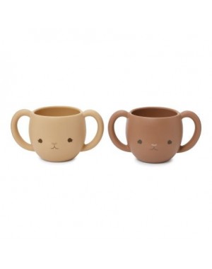 Konges Sløjd, Trinkbecher mit Griffen, 2er-Set, Copper Brown/Rose Sand