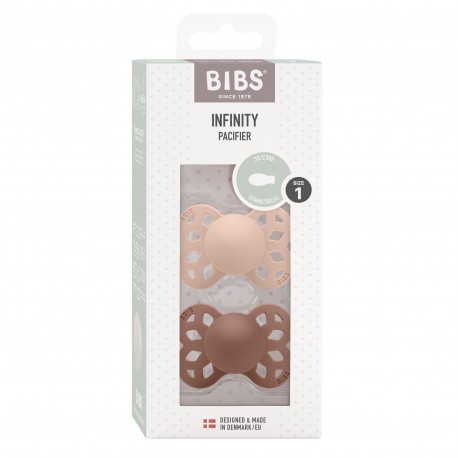 BIBS Infinity 2-pak,  Gr. 1 (0-6 Mon.), Symmetrisch - Silikon