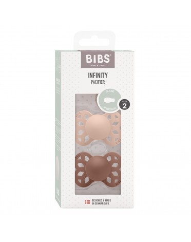 BIBS Infinity 2-pak,  Gr. 2 (6-18 Mon.), Symmetrisch - Silikon