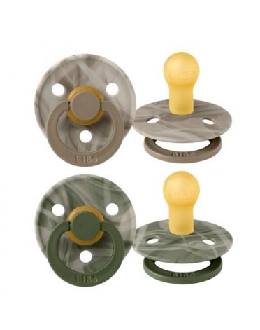 BIBS Colour - 2er Pack,  Gr. 1 (0-6 Mon.), Rund - Latex