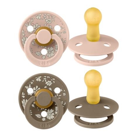 BIBS X LIBERTY, Colour 2er-Pack, Größe 2 (6+ Monate), Rund - Latex BIBS X LIBERTY, Colour 2er-Pack, Größe 2 (6+ Monate), Rund - Latex
