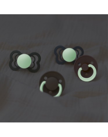 BIBS Supreme Night Glow - 2er Pack,  Gr. 1 (0-6 Mon.), Symmetrisch - Latex