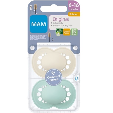 MAM Original 2er Pack, Gr. 2 (6-16 Mon.), Symmetrisch - Latex MAM Original 2er Pack, Gr. 2 (6-16 Mon.), Symmetrisch - Latex
