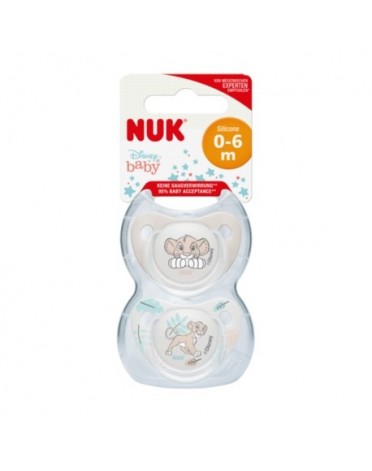 NUK Schnuller, Disney, Gr. 2 (6-18 m.), Anatomisch, Siliconen 2-pack