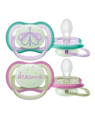 PHILIPS AVENT Ultra Air Night - 2er Pack, Gr. 1 (0-6 Mon.), Symmetrisch - Silikon