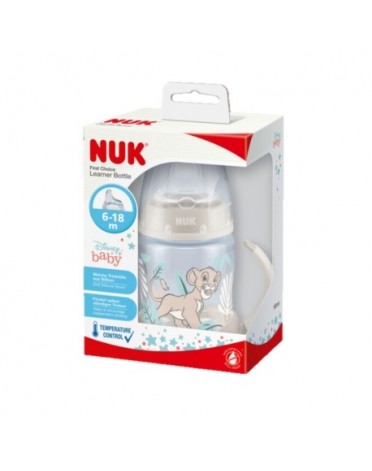 NUK First Choice+ Learner Bottle, Babyflasche, 150 ml, Lion King