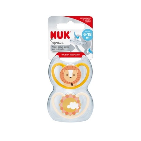 NUK Space,  Gr. 2 (6-18 Mon.), Anatomis - Silikon, 2er-Set