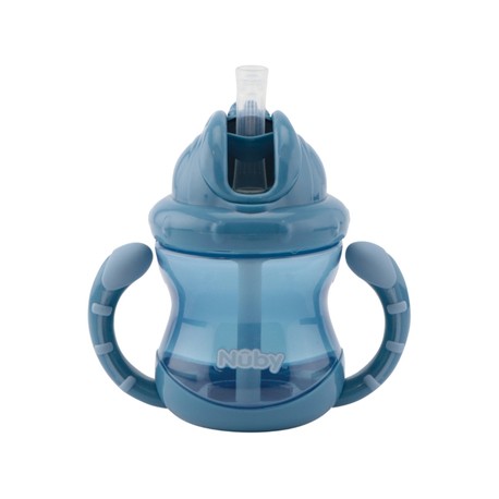 Nüby, Flip-it Becher mit doppeltem Henkel, 12+ Monate, Blue