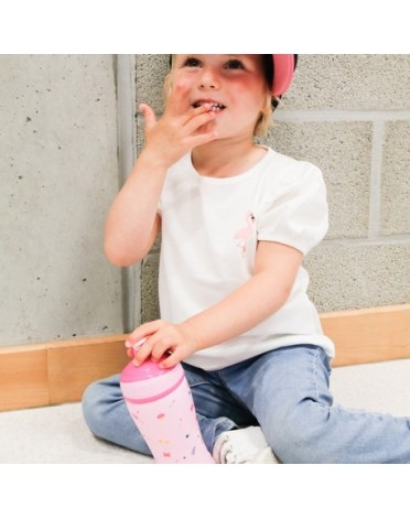 Nüby, Nüby, Vorschule Trinkhalm und Pop-Up Flasche, Pink