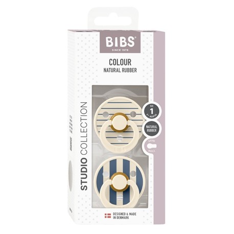 BIBS Studio Line - 2er Pack,  Gr. 1 (0-6 Min.), Rund - Latex