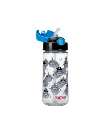 Nüby, Trinkflasche mit Druckknopf, Blue