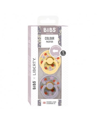 BIBS X LIBERTY, Colour 2er-Pack, Größe 1 (0-6 Monate), Rund - Latex