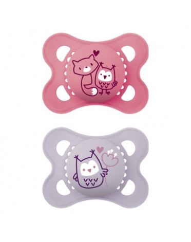 MAM Original 2-pack, Str. 1 (0-6 mdr.), Symmetrisk - Silikone