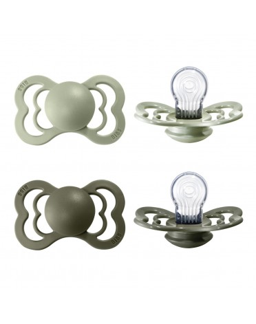 BIBS Supreme - 2-pak,  Str. 2 (6+ mdr.), Symmetrisk - Silikone,