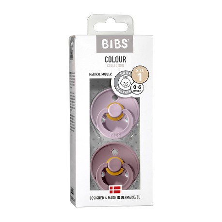 BIBS Colour - 2-pak,  Str. 1 (0-6 mdr.), Rund - Latex,