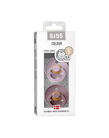 BIBS Colour - 2-pak,  Str. 1 (0-6 mdr.), Rund - Latex,