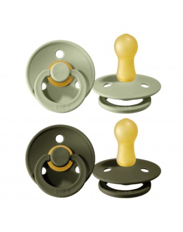 BIBS Colour - 2-pak,  Str. 2 (6+ mdr.),  Rund - Latex
