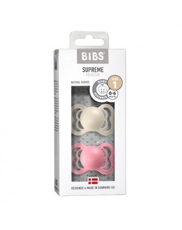 BIBS Supreme - 2-pak,  Str. 1 (0-6 mdr.), Symmetrisk - Latex