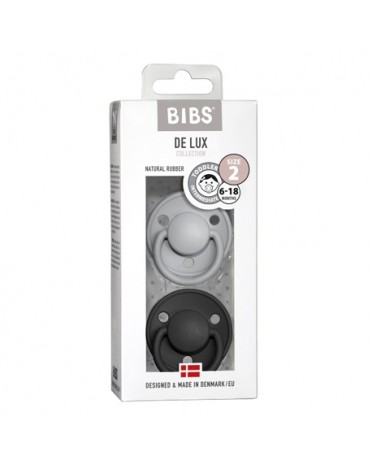 BIBS De Lux - 2-pak,  Str. 2 (6+ mdr.), Rund - Latex,