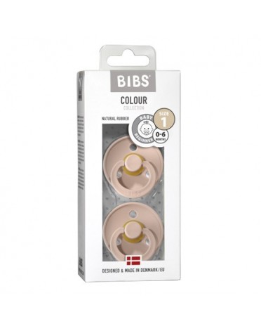 BIBS Colour - 2-pak,  Str. 1 (0-6 mdr.), Rund - Latex,