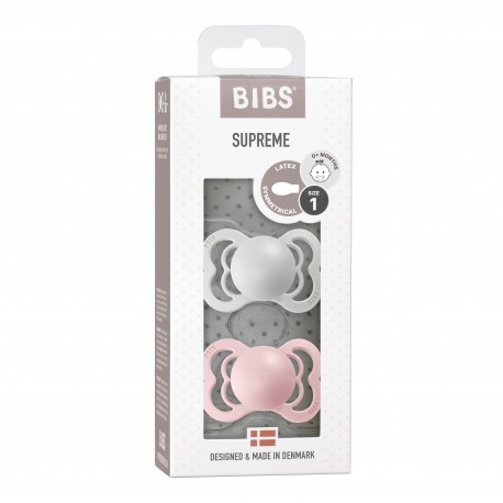 BIBS Supreme - 2-pak,  Str. 1 (0-6 mdr.), Symmetrisk - Latex
