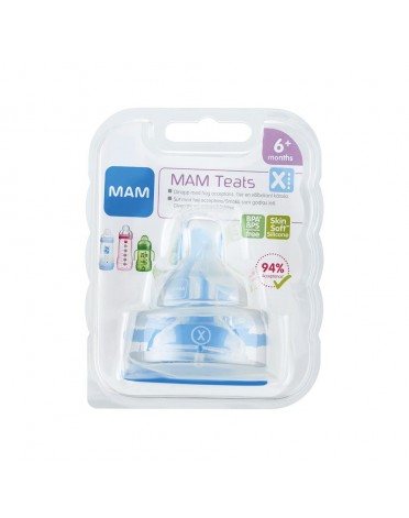 MAM,  Teats 2-pak, Str. X (6m+),  Transparent