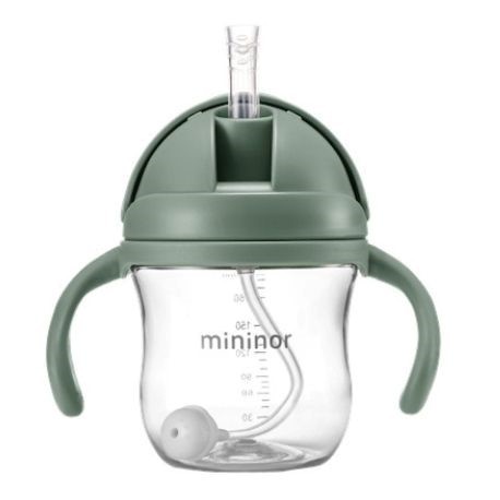 MININOR, Sugerørskop - drypfri, 220 ml, Sage, MININOR, Sugerørskop - drypfri, 220 ml, Sage,