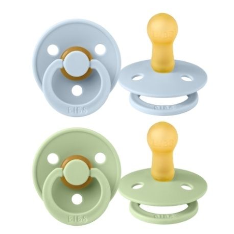 BIBS Colour - 2-pak,  Str. 2 (6+ mdr.),  Rund - Latex