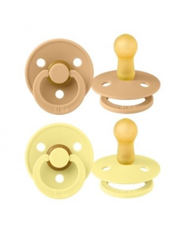 BIBS Colour - 2-pak,  Str. 2 (6+ mdr.),  Rund - Latex