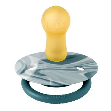 BIBS De Lux Tie Dye , Str. 2 (6+ mdr.), Rund - Latex, Sutter med navn