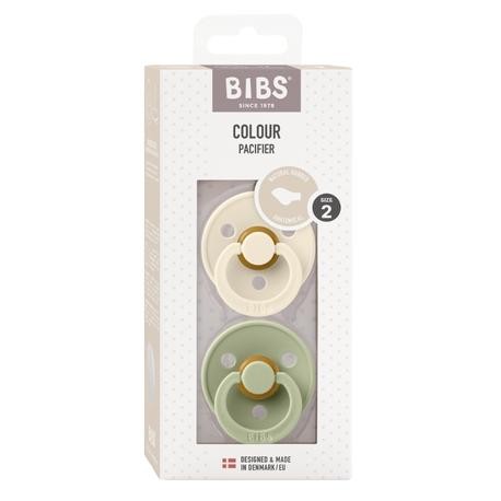 BIBS Colour - 2-pak, Str. 2 (6+ mdr.), Anatomisk - Latex