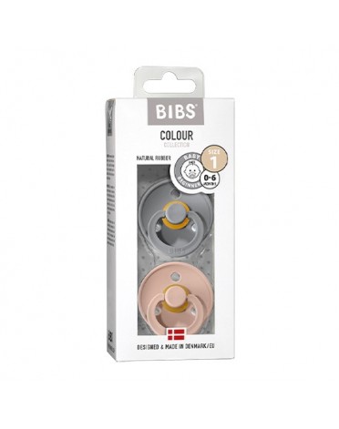 BIBS Colour - 2-pak,  Str. 1 (0-6 mdr.), Rund - Latex,