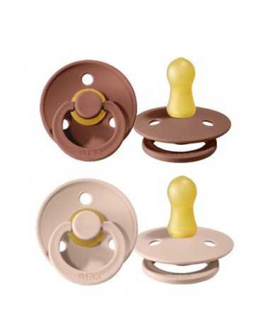 BIBS Colour - 2-pak,  Str. 1 (0-6 mdr.), Rund - Latex,